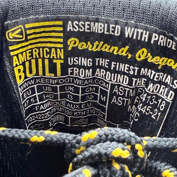 KEEN Mens Utility Dover 8" Work Boot US 14 D EU 47.5 Brown WP Carbon Toe NIB - Picture 12 of 14